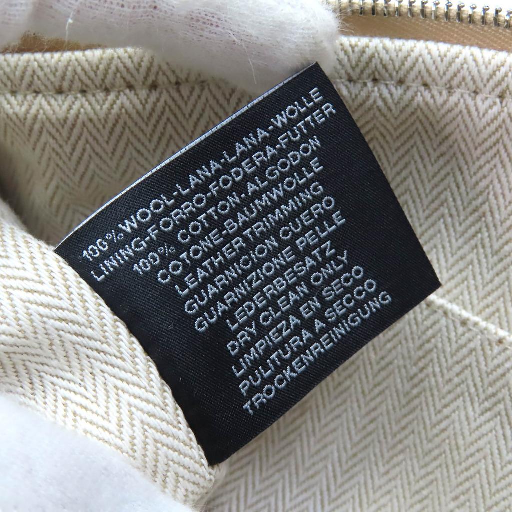 Pristine HERMES Pouch BRIDE A BLACK PM OC Serie Button Handbag wool Used