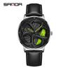 SANDA Three-dimensional Skeleton Quartz Watch Sports Waterproof Wheel Watch Trend Personality Business Watch