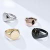 Simple and Luxurious Titanium Steel Smooth Seal Ring with Neutral Ring