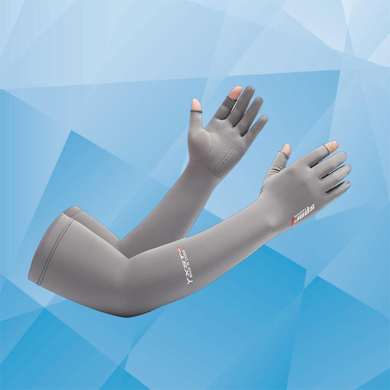 Унисекс Рукава из ледяного шелка для защиты от солнца на весну/лето – Дышащие, конструкция без двух пальцев для вождения и езды