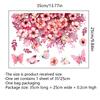 Mestiker Cat and Green Wisteria Toilet Tank Wall Sticker, Waterproof PVC