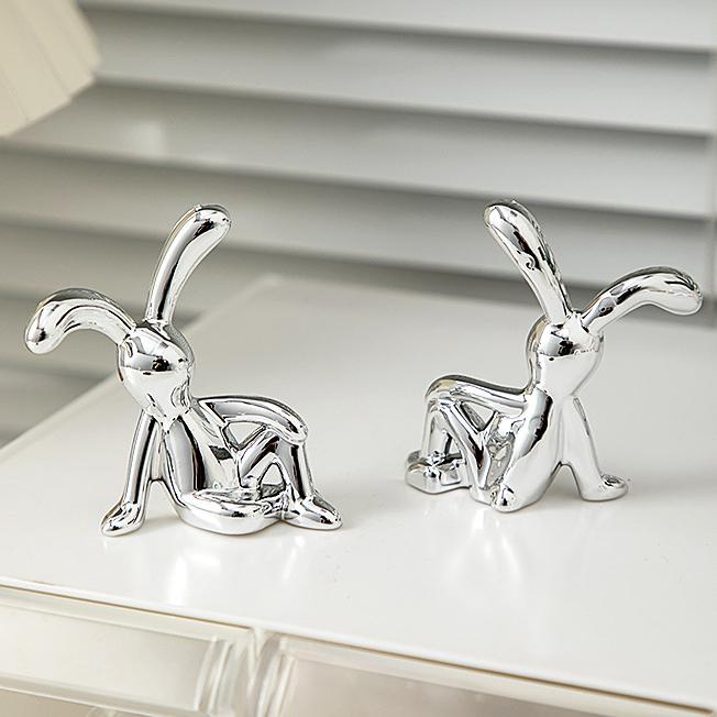 УФ-покрытие длинные уши кролика декоративные украшения домашний настольный компьютер декоративные украшения домашний декоративный кролик