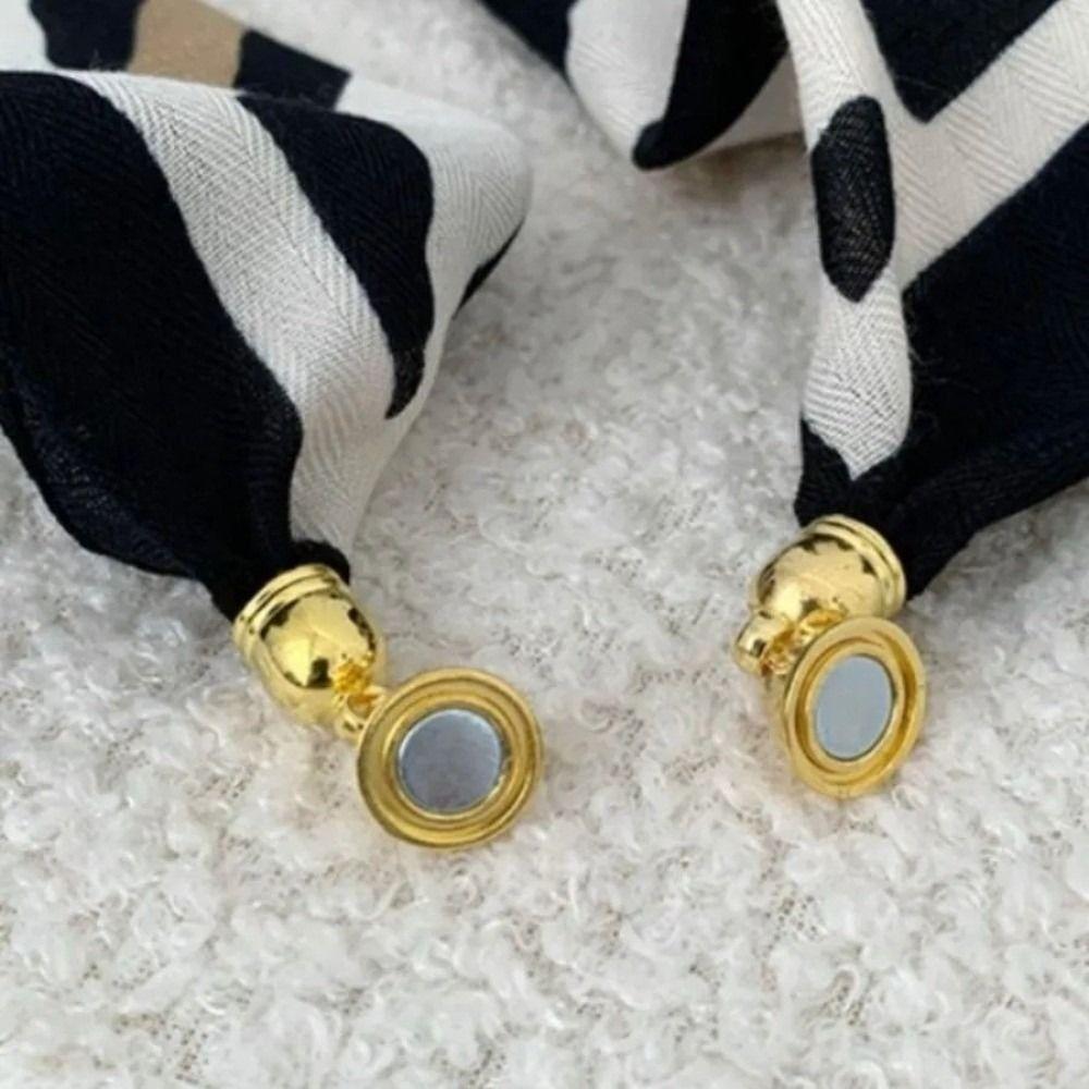 Magnetic Buckle Cotton Square Scarf Soft Cotton Hijab Wraps Fashion Headwear Soft Shawl Girl Women