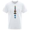 Nine Planets Mens T-Shirt Universe Solar System Men Short Sleeves Loose Oversized T-Shirts O-Neck Cotton Tshirt Street Clothing