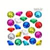 60pcs Diving Gems Pool Toys Large Acrylic Gems Big Gems Pirate Treasure Chest Summer Underwater Swimming Toys