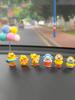 6-piece Set of Cute Duck Car Ornaments, Dashboard Decoration, Center Console Display Screen, Car Decoration, Creative and Cute