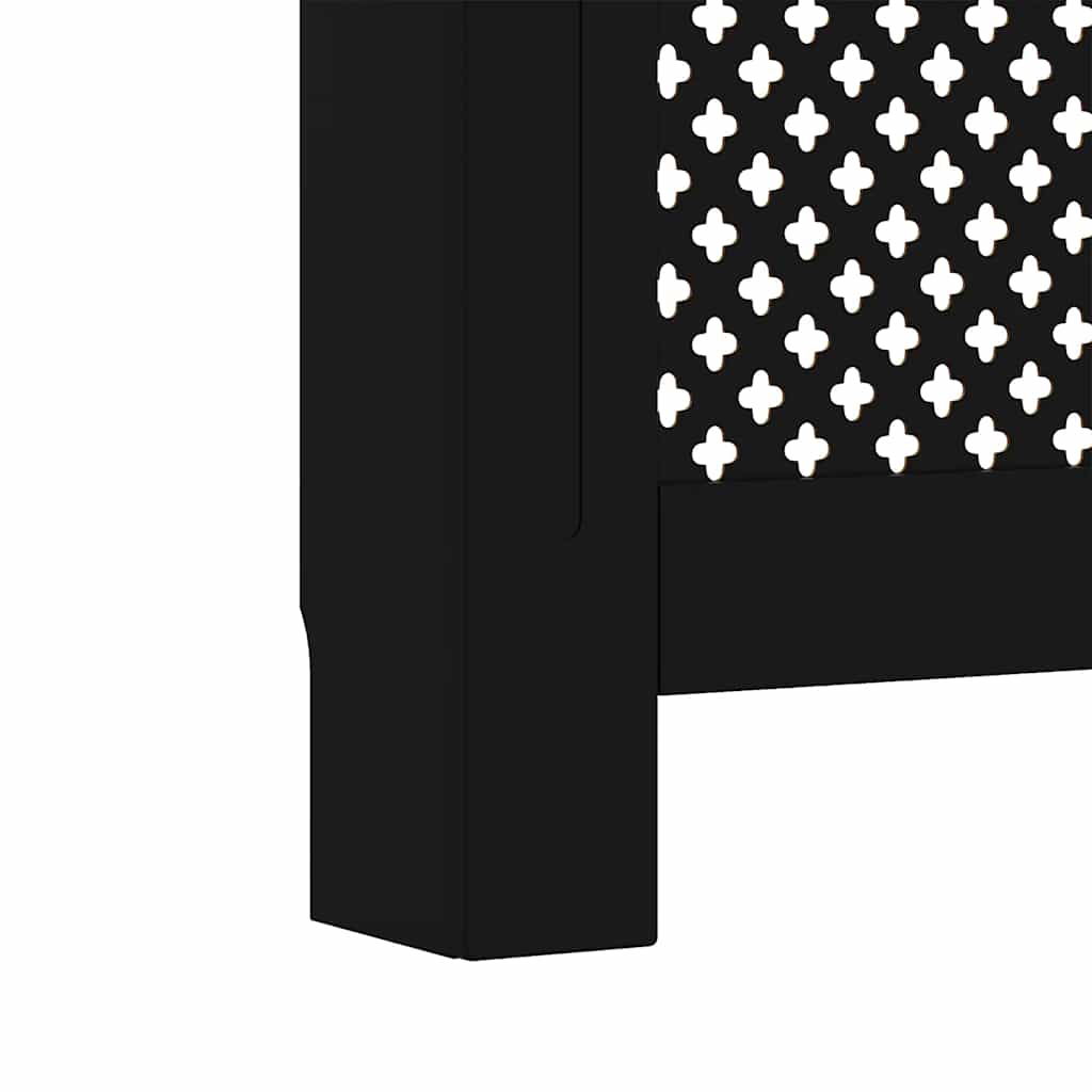 Radiator Cover Black 112 x 19 x 81.5 cm MDF