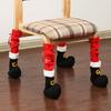 Christmas Chair Leg Covers Cartoon Table Chair Leg Socks Non-slip Furniture Protective Cover for Xmas Home Kitchen Dining Room Decor
