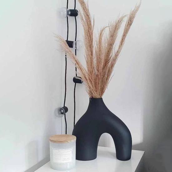Lightweight Flower Vase Modern Abstract Ceramic Vase, Decorative for Dried and Artificial Flowers, Minimalist Holder Living Room Table Centerpiece