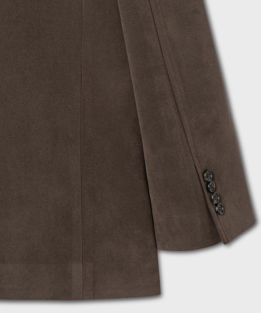 Nonblank Suede Oversized Jacket_Brown