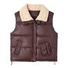 Autumn and winter new personalized fashion cotton clothes vest sleeveless lapel collar horse foreign style vest new coat
