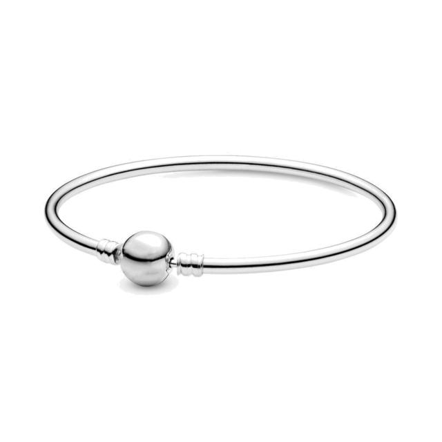 New Fashion Bangle Fit Original Fashion Argent 925 Femme DIY Charms Beadeds Handmade Custom Beads Femme Bracelets Jewelry Women