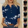 3/4 Sleeve Shirts For Women Cute Print Graphic Tees Blouses Casual Plus Size Basic Tops Pullover