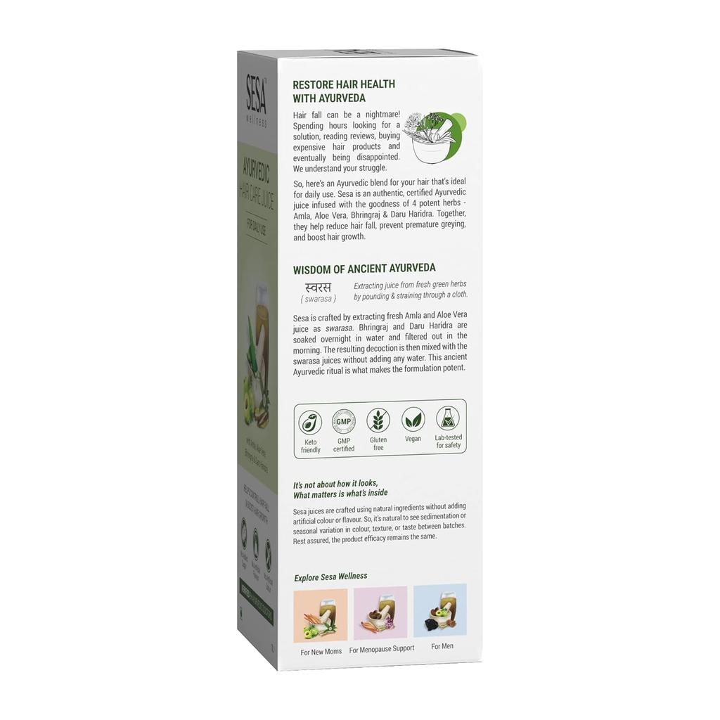 SESA Аюрведический сок для ухода за волосами для контроля выпадения и роста волос 1 л Упаковка из 1 Натуральный ежедневный напиток для сильных здоровых волос