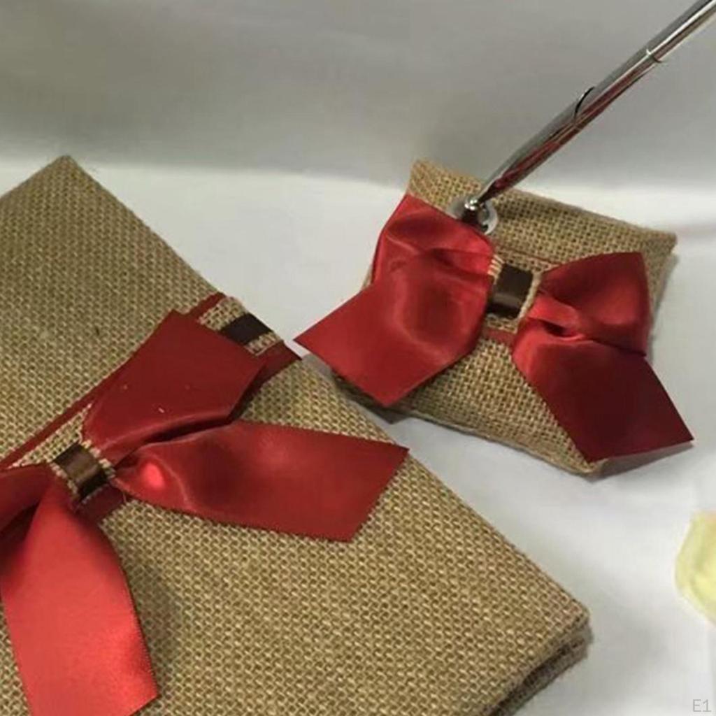 Hessian Skirt Wedding Guest Stand Set Satin Bowknot