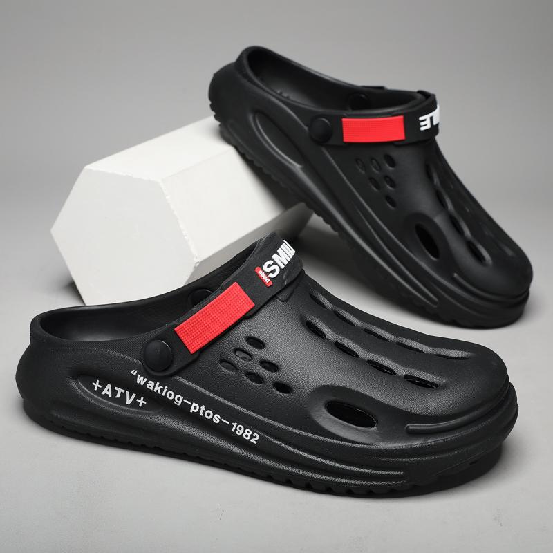 Модные летние клоги Классические мужские тапочки ЭВА Садовая обувь Уличный комфорт Пляжная обувь Домашние тапочки Противоскользящие тапочки