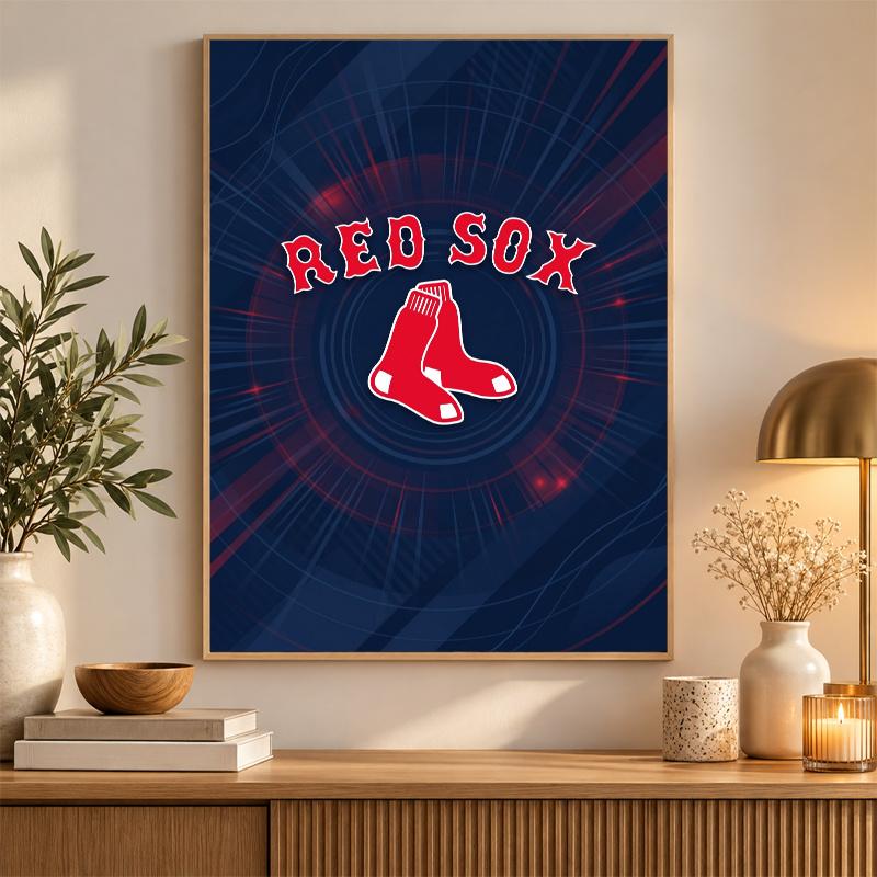 Boston Red Sox Diamond Painting Kit 5D Full Drill DIY Diamond Mosaic Wall Art Home Decor