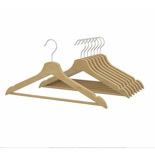 IKEA BUMERANG Natural Clothes Hanger Set of 8 (30167102)