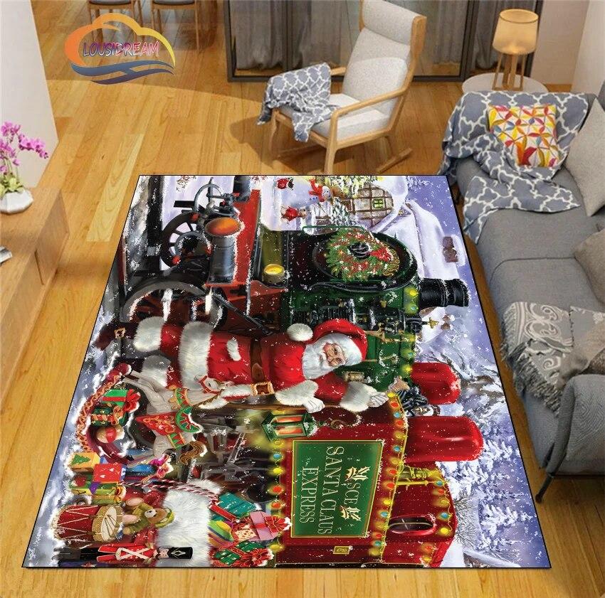 Рождественские коврики с 3D принтом, ковер, модный коврик для спальни, гостиной, офиса, детей, домашний декор