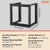 9U Wall Mount Rack 150 lbs/68.04 kg Open Frame Server Network Rack Black