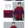 Ethnic Style Blue White Porcelain Faux Cashmere Scarf For Women Winter Autumn Travel Gift