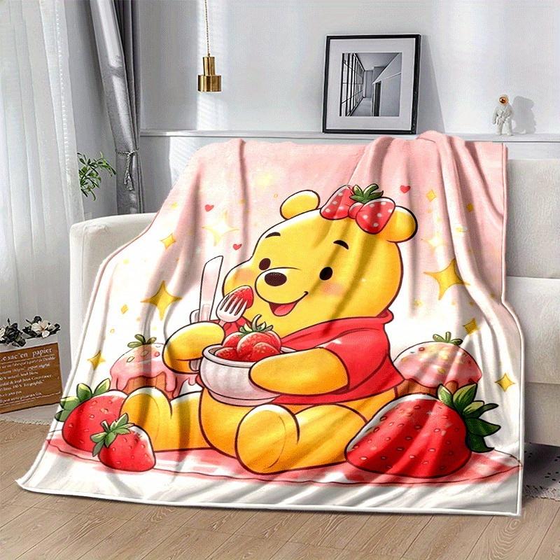 1pc Winnie The Pooh Printing Blanket - Soft, All-Season Throw for Living Room, Beroom,Personalize Gift with Aorable Cartoon Esign