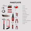 Black hand tool set, tool group with 238 pieces
