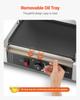 Commercial Panini Grill, 2200W Electric Sandwich Panini Maker, Stainless Steel Sandwichs Press Grill with Handle and Temp Control, 34x23 cm Full Flat