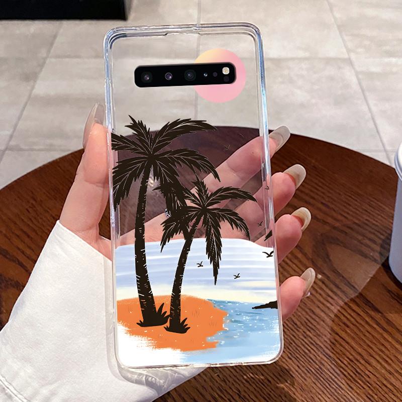 Гелевый чехол для Samsung Galaxy S10 5G SM-G977B Fundas Прозрачный силиконовый мягкий ТПУ задняя крышка Милый кошка кролик сердце Защитный чехол