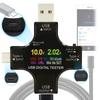 USB-тестер Type-C Type-C PD DC Цифровой вольтметр Цветной цифровой дисплей Вольтметр-амперметр Детектор Индикатор зарядного устройства