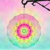 10-Inch Vibrant Metal Wind Spinner with 360° Hanging Hook – Colorful Geometric Design for Garden