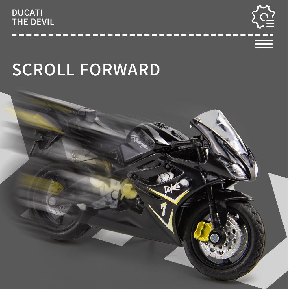 1/18 Масштаб Дьявол, литая под давлением модель мотоцикла, игрушка для детей, Подарочная коллекция для мальчиков и девочек