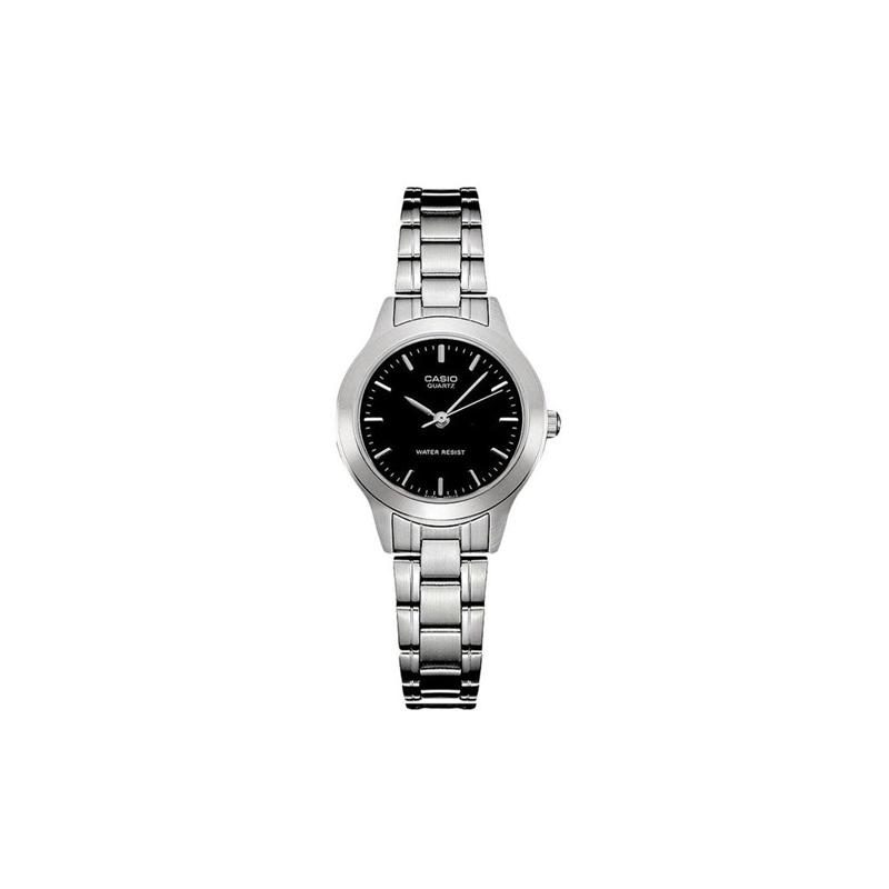 Casio CASIOSTANDARD серия мода бизнес ретро литературный универсальный классический стрелочный черный циферблат водонепроницаемый кварцевый механизм нержавеющая сталь LTP-1128A-1ARDF