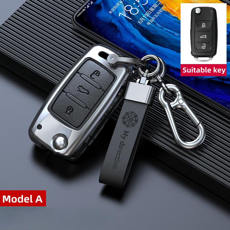 Чехол для ключей из цинкового сплава для VW Volkswagen Tiguan Jetta от одиннадцати до шестнадцати Passat Golf Six Teramont Touareg, автомобильный брелок