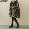 DIMANAF Женские пальто Новые большие размеры Зимние новые кашемировые куртки Пальто Парка с рождественским узором и принтом Дизайн Теплая флокированная верхняя одежда больших размеров