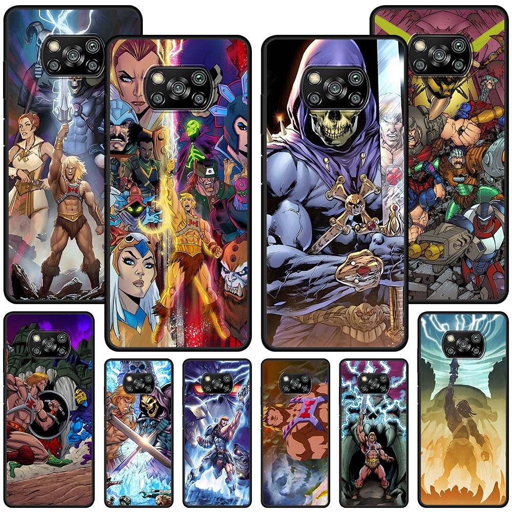Чехол-комикс Masters of the Universe Revolution для Xiaomi Poco M5s X3 NFC X5 F3 M4 M3 Pro, черный, силиконовый, мягкий, чехол для телефона