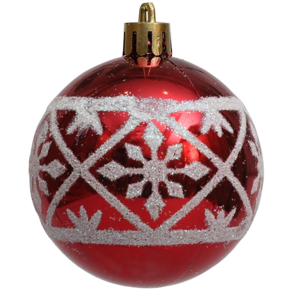 6Pcs/Box Electroplated Plastic Ball Christmas Tree Ornament Plastic Christmas Decorations