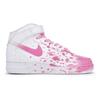 Nike Air Force 1 Coverage Slip Resistant And Abrasion Resistant Mid top Skateboard Shoes Men's White Pink CW2289-111(Team80-SBOX)