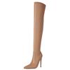 Thigh High Boots For Women 2024 Sexy Point Black Heeled Winter Women's Over the Knee Boot Long Party Fetish Dance Shoes Lady