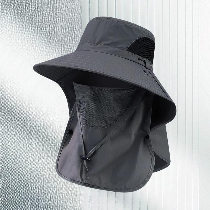 Летняя солнцезащитная рыболовная кепка Летний солнцезащитный козырек Открытый досуг Маска для лица Защита от комаров Альпинистская рыболовная кепка