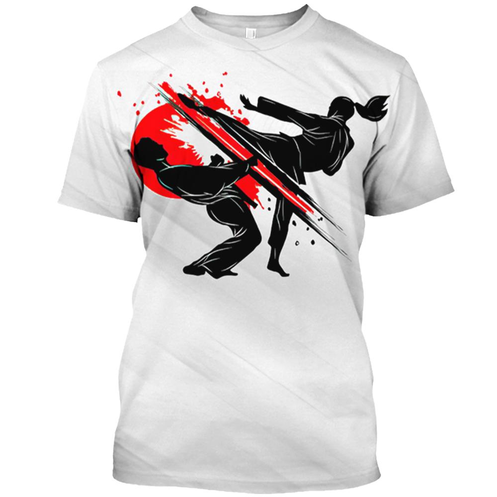 Japan Training T-shirt Men's 3d Karate Printed Tee Tops Oversized Short-sleeved High-quality Sportswear Men Quick-drying T Shirt