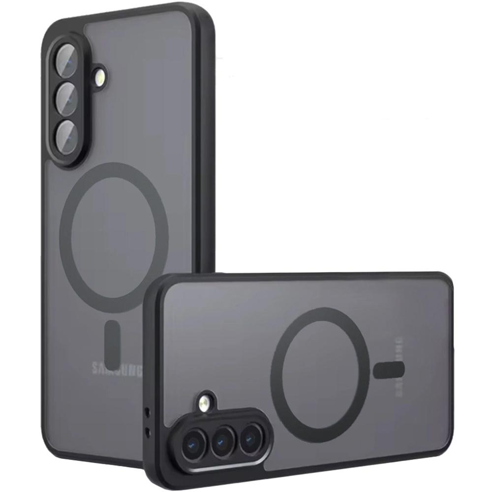 Smoke case for Samsung Galaxy A27 5G, Matte Case, for MagSafe, black frame