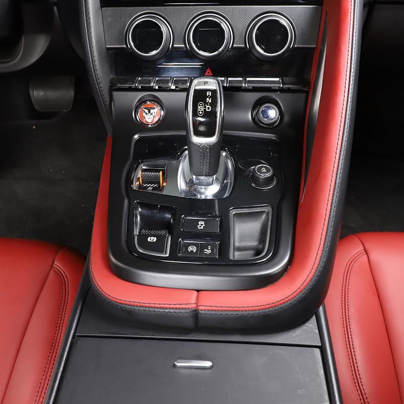 ABS Матовый Черный Для Jaguar F-TYPE 2013-2024 Панель Стакана Воды Центральной Консоли Автомобиля Рамка Подъема Стекла Аксессуары для Интерьера Автомобиля