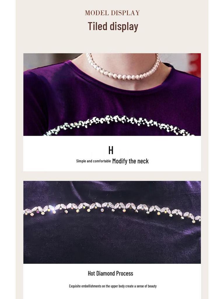 Passter Элегантное Платье с Бисерной Отделкой для Свадьбы и Банкета