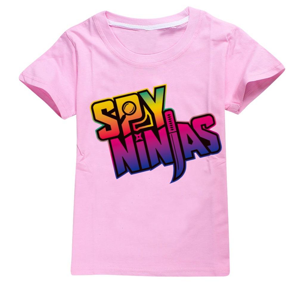 SPY NINJA Летние хлопковые футболки Одежда для девочек Детский косплей Топ Футболка с коротким рукавом для мальчиков Футболка Костюмы Каваи Рождественская футболка