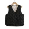New Middle-aged and Old Mothers Wear Down Cotton Vests, Women's Autumn and Winter Velvet Thermal Vest, and Wear a Vest Jacket.