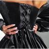 Sexy Velvet Strapless Short Party Dress Women Off Shoulder Long Sleeve Autumn Lady Christmas Evening Bandage Dresses