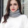 Winter Neckerchief Soft Windproof Fabric Velvet Lining Thickened Knitting Scarf Cold Weather Neck Warmer