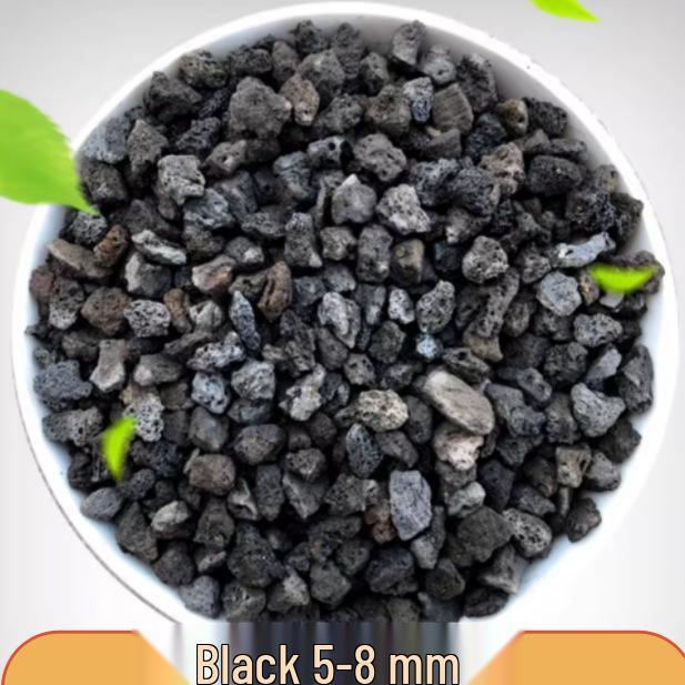 Black Volcanic Rock Orchid & Succulent Soil Mix - Root Rot Prevention & Water Purification for Aquariums.