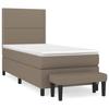 Maison Exclusive - Sommier à lattes de lit avec matelas Taupe 90x200 cm Tissu